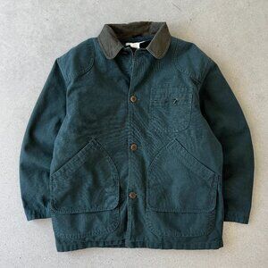 Vintage 90s L.L. Bean Forest Green Barn Chore Coat (Men's M, fits Women's Large)